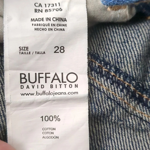 Buffalo David Bitton  Cecilia Denim Blue Cotton Midi Mid Rise Jean Skirt, 28 - Picture 7 of 7